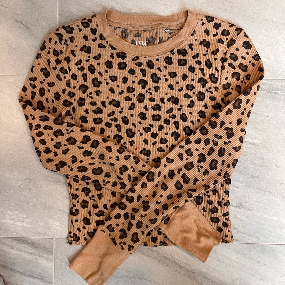 Pacsun Leopard Pajama / Lounge Top XS